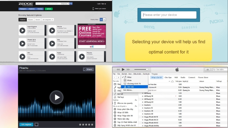 Cách 4: Cài nhạc chuông cho iPhone bằng iTunes Store Cách 4: Cài nhạc chuông cho iPhone bằng iTunes Store