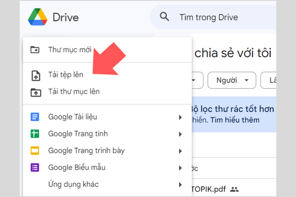 📥 Thao tác tải tệp từ đám mây về lại thiết bị khi cần